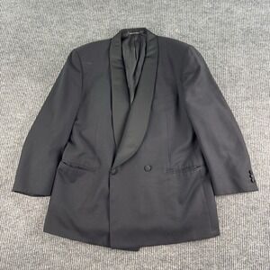 Vintage Boyds Canali Tuxedo Jacket 48 R Black Wool Formal Wedding Designer *